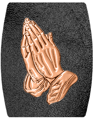 DNSHEND 516 CP SH BK Copper Praying Hands Shimmer Black